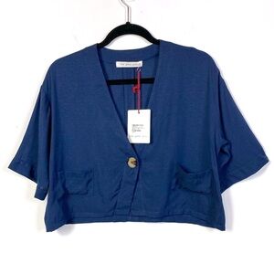 The Good Jane Anchor Blue Molly Top In Navy Size 6